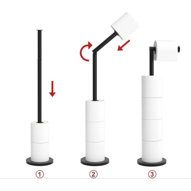 Addis Free Standing Toilet Roll Holder Black - British product