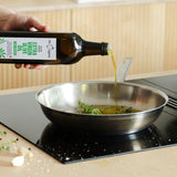Mr Organic Italian extra virgin olive oil in glass bottle, imported from the UK