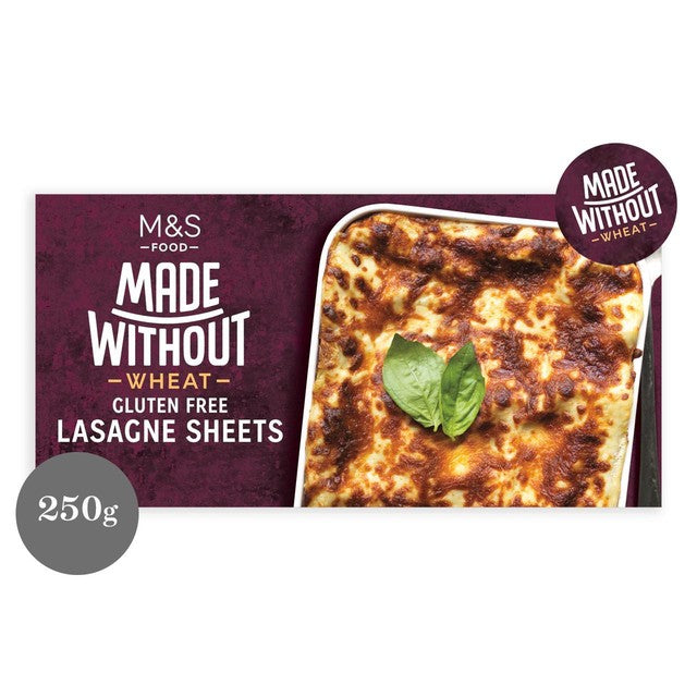 M&S gluten-free lasagne sheets 250g, imported from the UK
