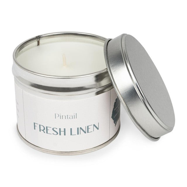 Pintail Fresh Linen candle 225g, imported from the UK