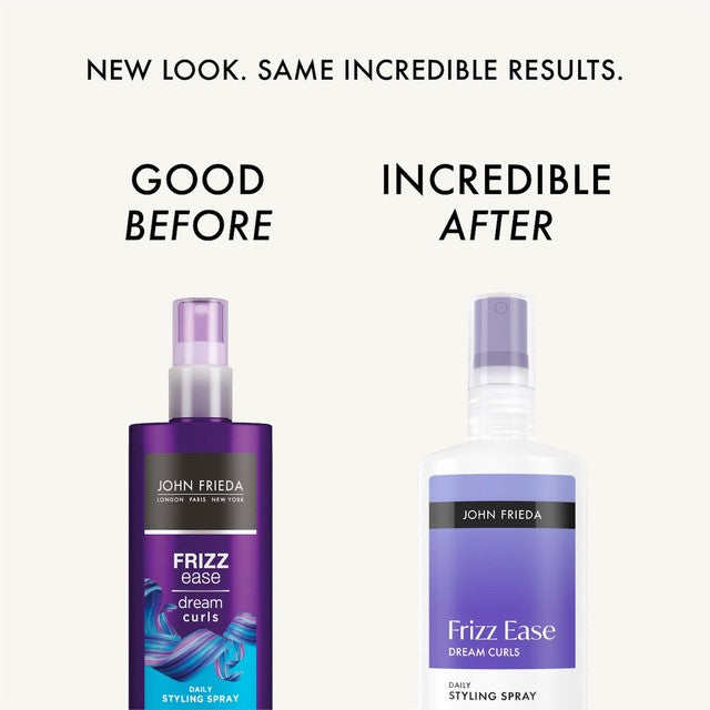 John Frieda Dream Curls styling spray for curly hair, UK version
