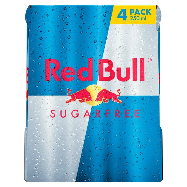 Red Bull sugar free energy drink 4x250ml, imported from the UK