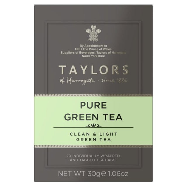 Taylors Of Harrogate pure green tea teabags 20 count (British brand)