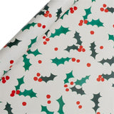 Recyclable Holly Berry Design Wrapping Paper Roll 4m