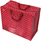 Rex London red polka dot jumbo storage bag, imported from the UK