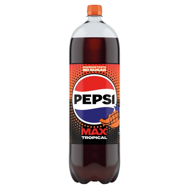 Pepsi Max Tropical 2L soft drink (British brand)
