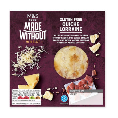 M&S M&S Made Without Quiche Lorraine Gluten Free Quiche 170g - Jetzt bei McGrocer online kaufen