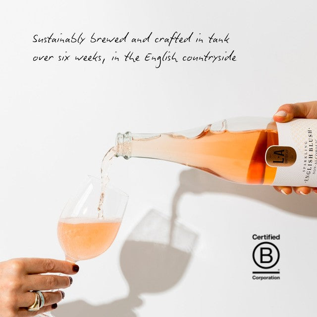 LA Brewery Sparkling English Blush Kombucha 750ml, UK version