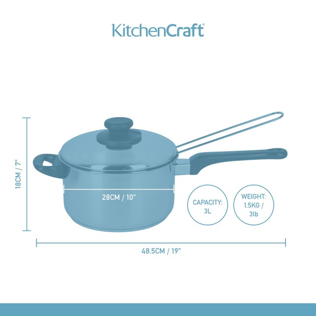 KitchenCraft large chip fryer with basket and lid 20cm, UK version