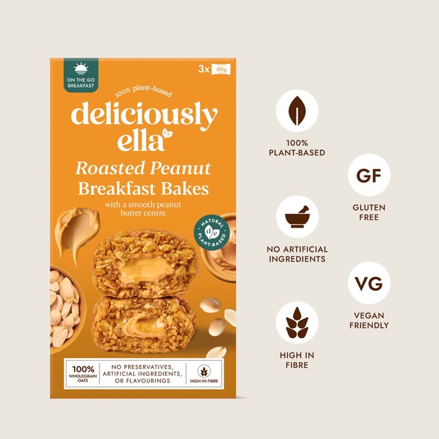 Deliciously Ella peanut butter breakfast bakes box, UK version