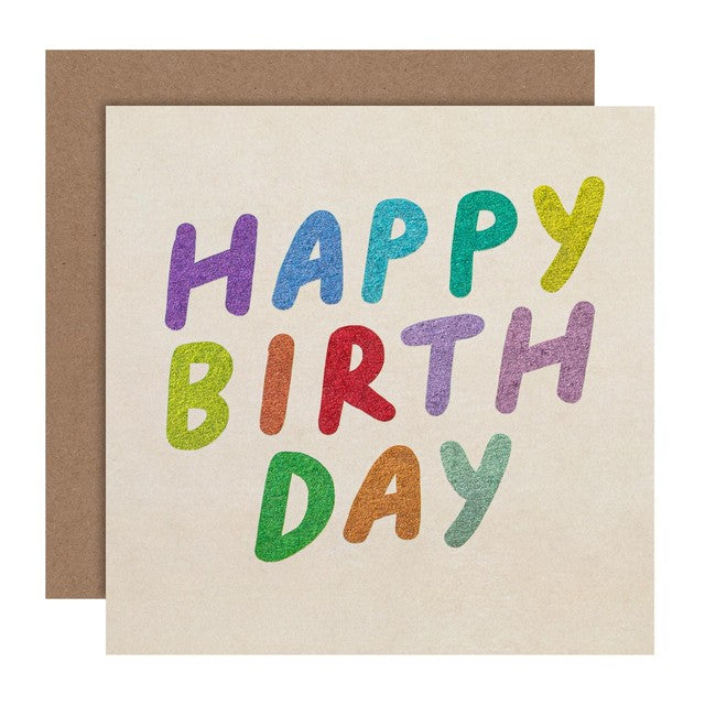 M&S Happy Birthday Card 15cm x 15cm, imported from the UK