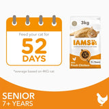 IAMS Senior Dry Cat Food Chicken 3kg, UK version