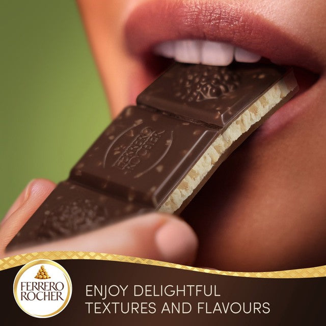 Ferrero Rocher milk chocolate with hazelnut and macadamia bar 90g - British product