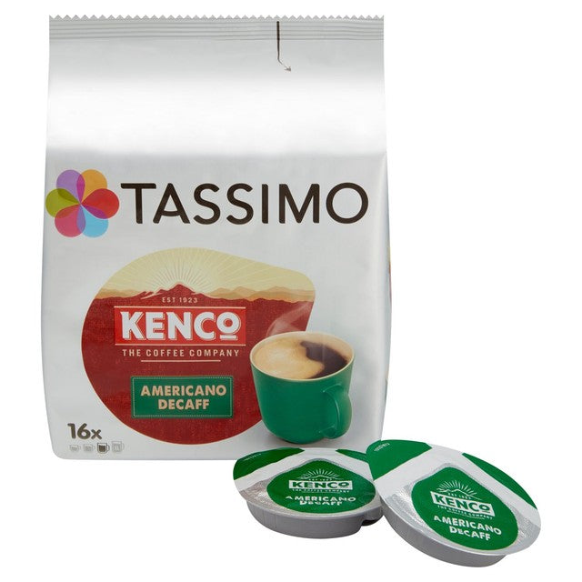 Tassimo Kenco Americano Decaf coffee pods 16 pods (British brand)
