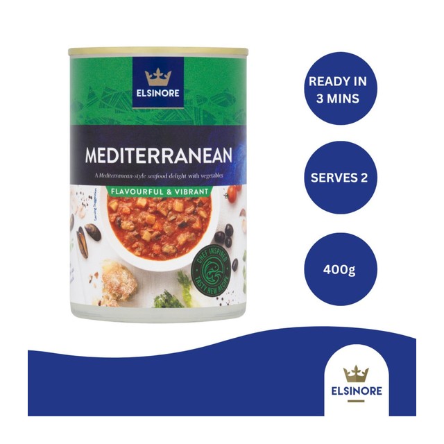 Elsinore Mediterranean seafood soup 400g can - British product