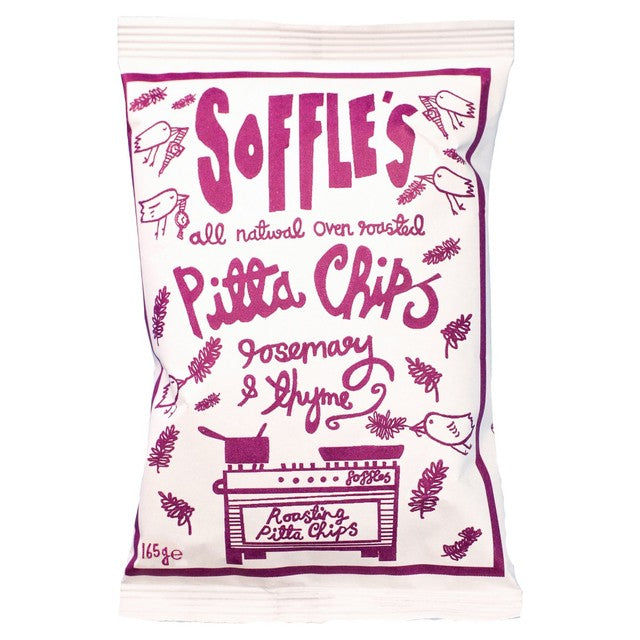 Soffles pitta chips rosemary and thyme 165g (British brand)
