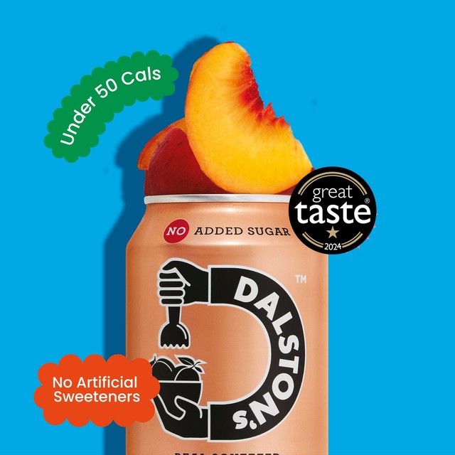 Dalston's sparkling peach drink 4 x 330ml - British product