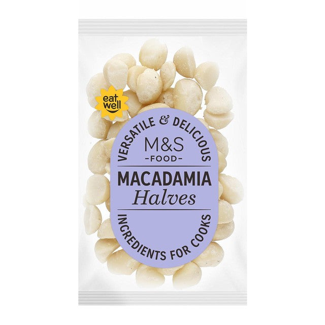M&S macadamia nut halves 100g, imported from the UK