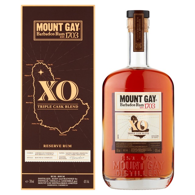 Mount Gay XO Rum 70cl, imported from the UK