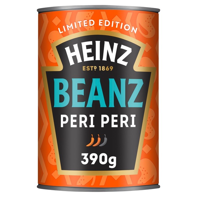 Heinz baked beans Peri Peri 390g, UK version