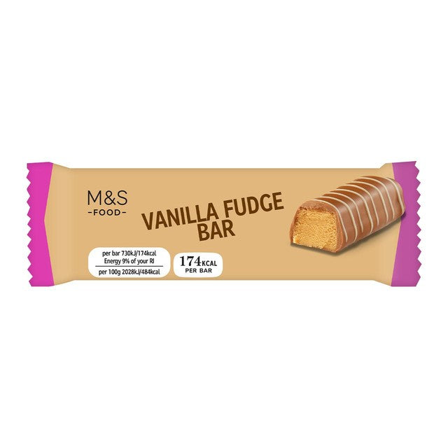 M&S Vanilla Fudge Bar 36g, imported from the UK