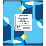 Ocado lemon dishwasher tablets 90 pack, imported from the UK