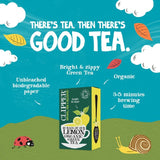 Clipper Organic Green Tea Bags with Lemon 20 Bags - British product
