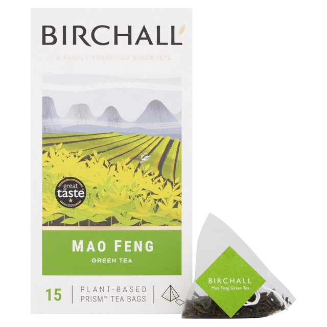 Birchall Mao Feng green tea bags 15 pack - British product