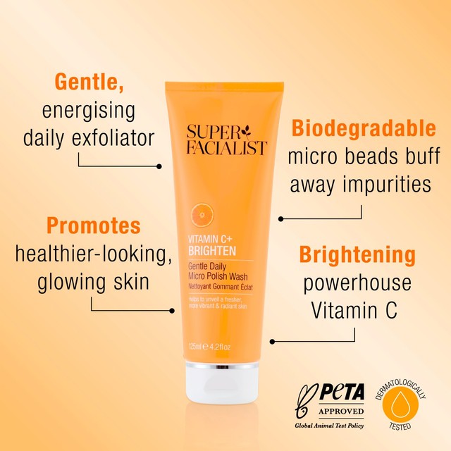 Super Facialist Vitamin C Polishing Face Wash 125ml (British brand)