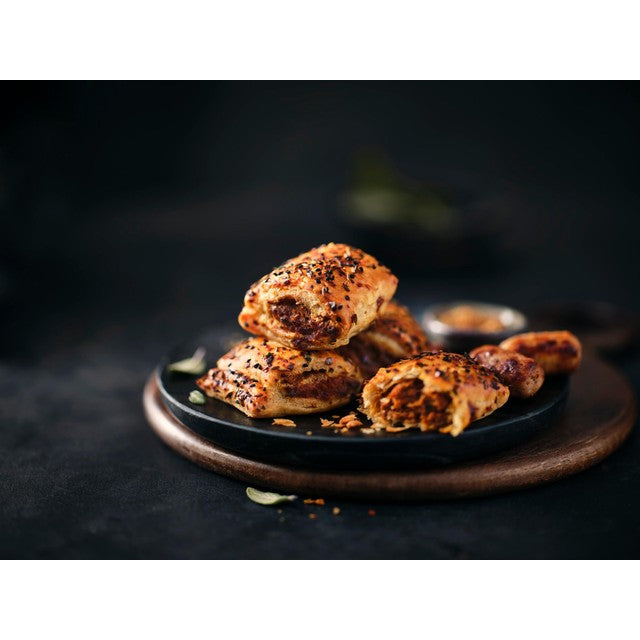 M&S pulled pork sausage rolls pack of 4, imported from the UK