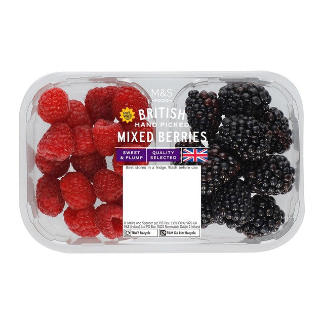 M&S mixed berries 190g, imported from the UK