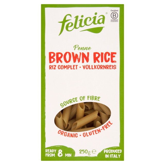 Felicia gluten-free organic brown rice penne pasta 250g - British product