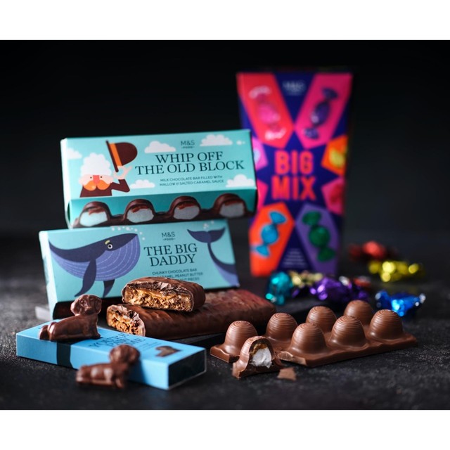 M&S milk chocolate bar with mallow and salted caramel 200g (British brand)