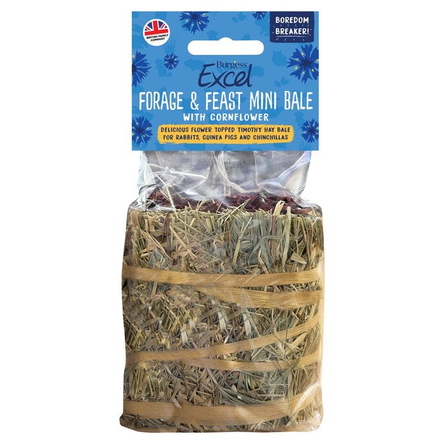 Burgess hay bale with cornflower 100g - British product
