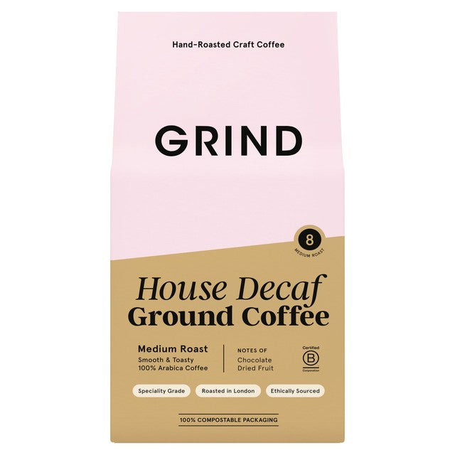 Grind decaf ground coffee, imported from the UK