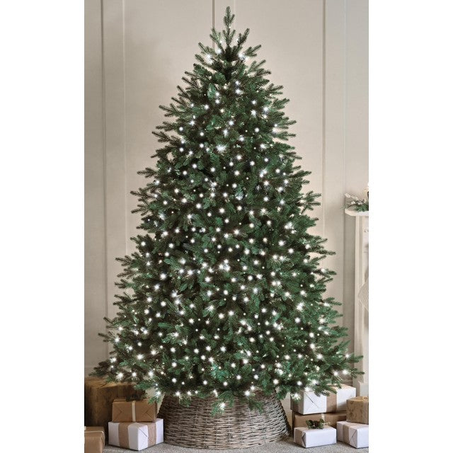 Festive 350 white compact LED lights with 5m lead - British product