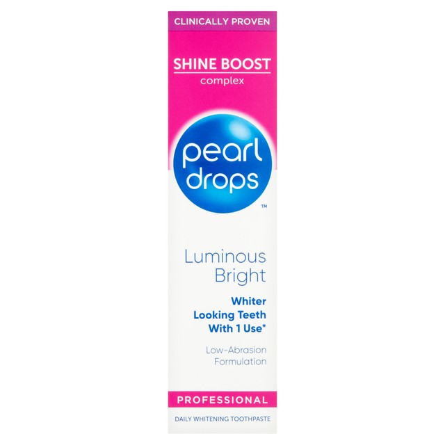 Pearl Drops Luminous Bright toothpaste 75ml, imported from the UK