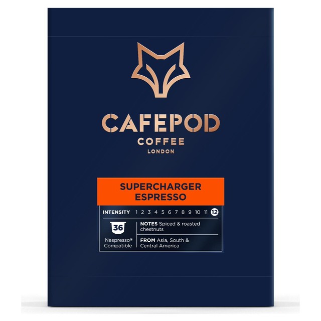 CafePod Supercharger Espresso coffee pods 36 - British product