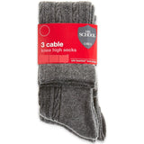 M&S girls cable knee high socks size 8.5-12, UK version