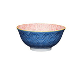 KitchenCraft blue arched pattern ceramic bowls set of 2, UK version