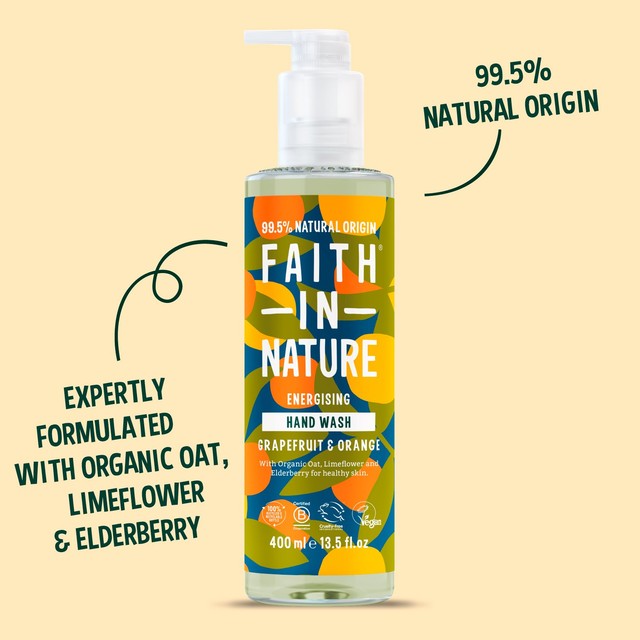 Faith in Nature grapefruit and orange hand wash 400ml - British product
