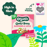 Organix raspberry & apple oaty bars 6x23g multipack, imported from the UK