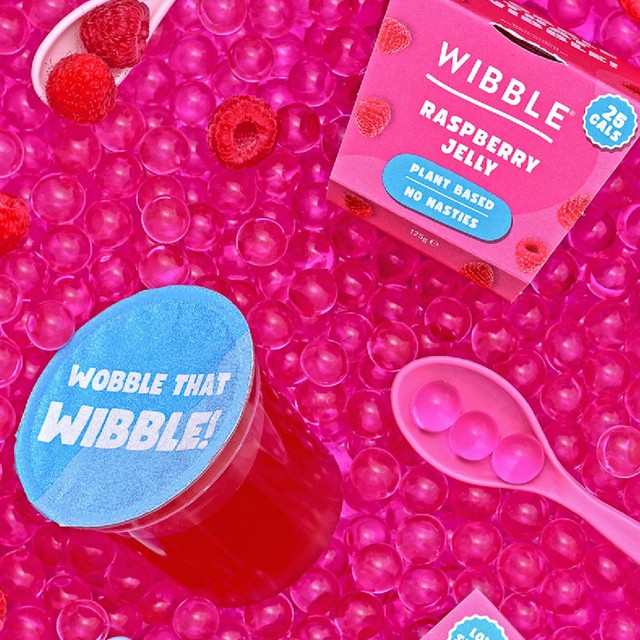 Wibble raspberry jelly pot 125g (British brand)