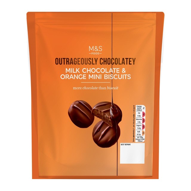 M&S chocolate orange mini biscuits 200g, UK version