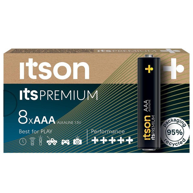 ITSON Itspremium AAA alkaline battery pack of 8, UK version