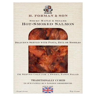 M&S H. Forman & Son Sticky Maple & Sesame Hot-Smoked Salmon 200g- Buy online at McGrocer