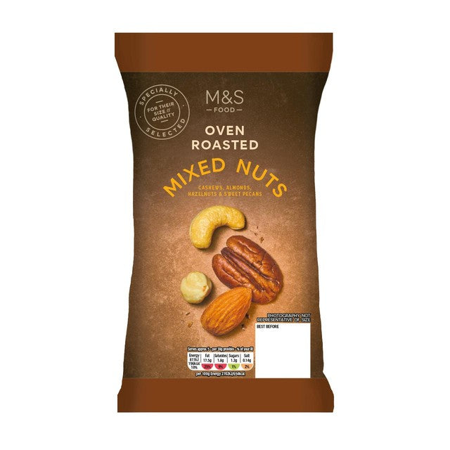 M&S oven roasted mixed nuts 175g, imported from the UK