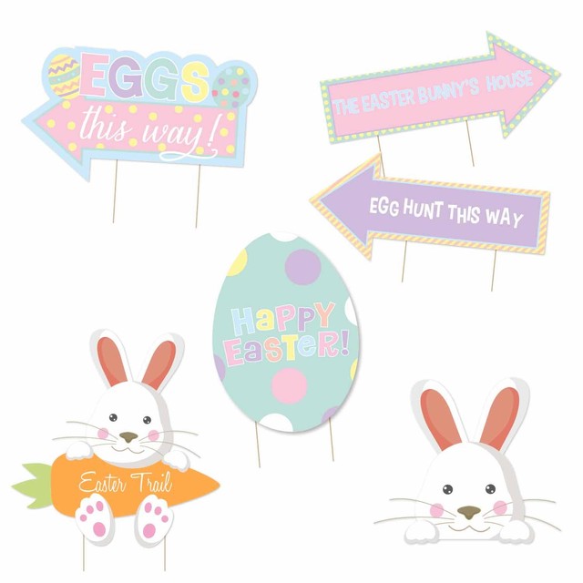 Amscan Easter egg hunt signs - British product