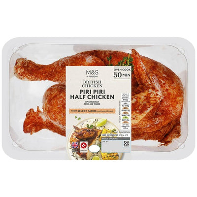 M&S M&S Piri Piri نصف دجاجة طبق رئيسي 879 جرام - اشترِ عبر الإنترنت من McGrocer