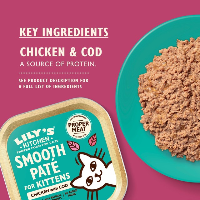 Lily's Kitchen chicken and cod pate kitten wet food 85g, UK version